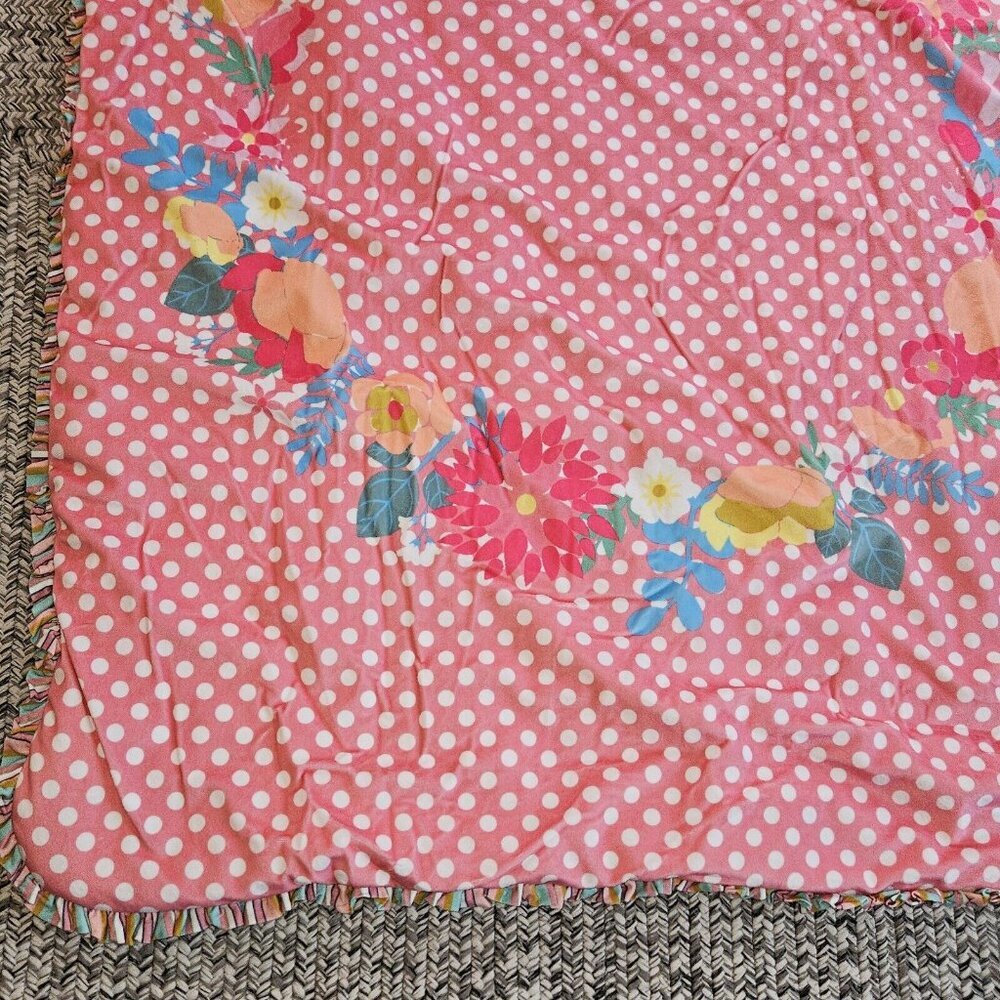 Matilda Jane AS I GROW Blanket Floral Pink Ruffles BABY MONTH PICTURES EUC 60x50 - Picture 2 of 11